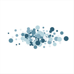 Bubbles pattern Frame Blue banner web. Colored Background. Vector illustration.