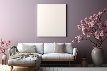 Create a serene setting with an empty frame on a soft-colored canvas, providing an exquisite stage for your text. Picture the simplicity and sophistication in this versatile design element.