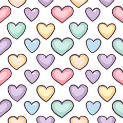 Valentine's Day with heart seamless pattern background.