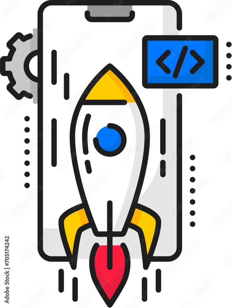 Poster web application develop and launching, cellphone software coding, mobile app optimization linear ico