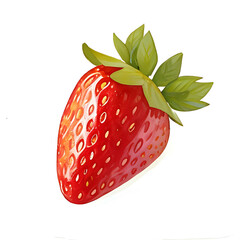 strawberry on white background