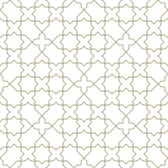 Seamless geometric pattern in arabic style Zellij