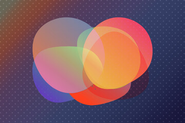 Colorful gradient round shapes. . Colorful sleek banner template