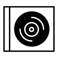 Compact disc solid glyph icon