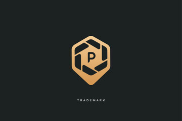 p letter vector trademark brand logo