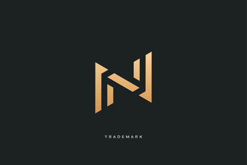 n letter vector trademark brand logo