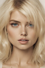 Fototapeta premium A girl with blonde hair