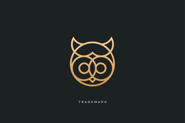 owl bird animals vector logo