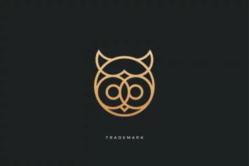 Gordijnen owl bird animals vector logo © Intenseartisan