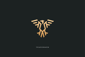 eagle wings animals vector logo