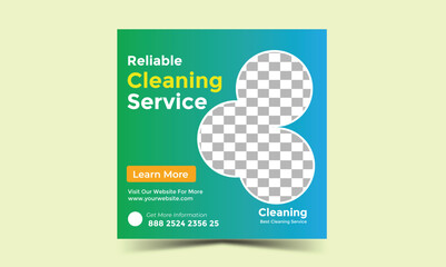 Cleaning Social Media Post Design