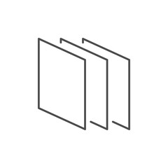Layered material line outline icon