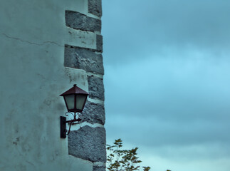 old light lantern in a country house