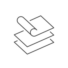 Layered material line outline icon