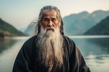 Fototapeta premium old Chinese man with a long beard