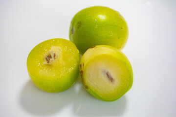 Ripe umbu fruit (Spondias tuberosa). Typical of the hot regions of Brazil