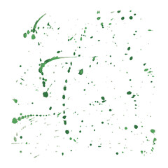 Splated background. Green watercolor paint splashes