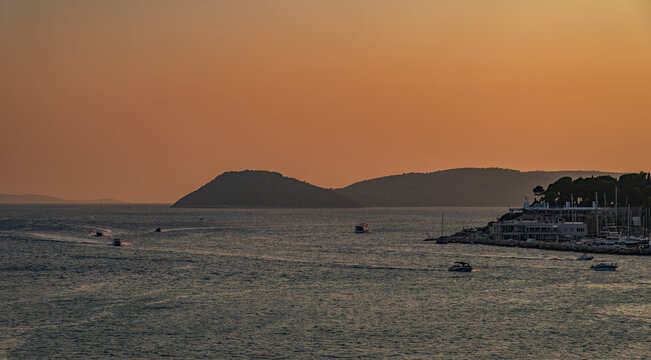 Spalato, Croazia. Glimpses of summer and sunset