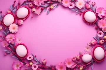 Naklejka na ściany i meble Flower Petals on Pastel Pink. Wedding Floral Theme