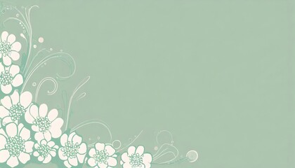 Flowers in the corner , mockup style vector .