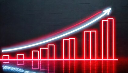 Neon business graph