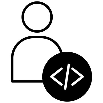 Developer solid glyph icon