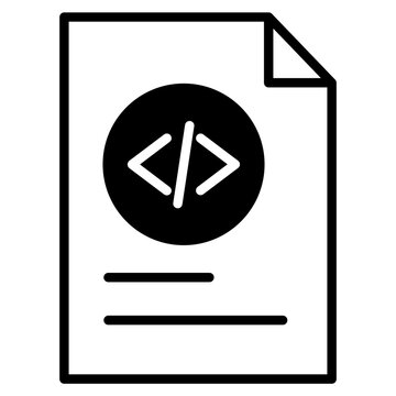 Coding Page solid glyph icon