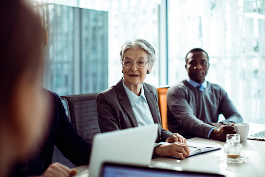 Diverse business team in meeting at office conference room