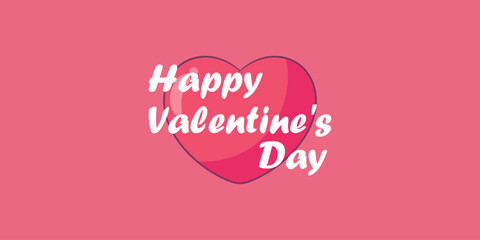 Happy valentine's day signature littering illustrations with love sheep banner background vector.