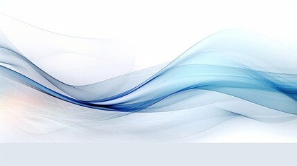 Abstract smooth blue line on a white background
