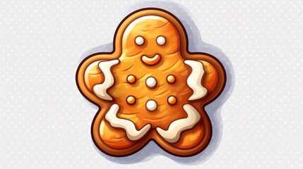 gingerbread cookies isolated on white