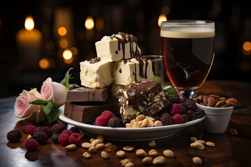 Chocolate and beer dance together, making a tasty celebration 
