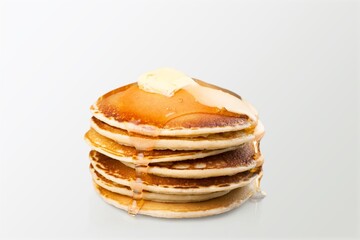 Tasty hot Pancakes stack with soft melting butter .