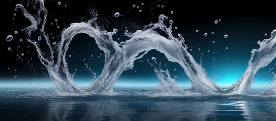 water splash background dynamic dancing droplets