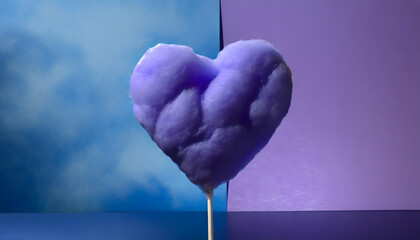 herz, future, dusk, close up, zuckerwatte, valentinstag, neu, modern, Lila, watte, abstrakt, neu, modern,