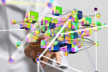 Business intelligence analyst dashboard on virtual