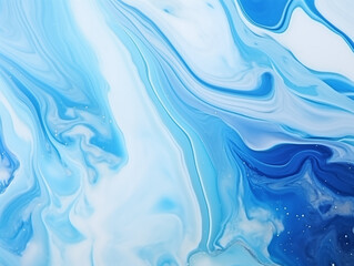 Blue swirl liquid marble wall art print texture
