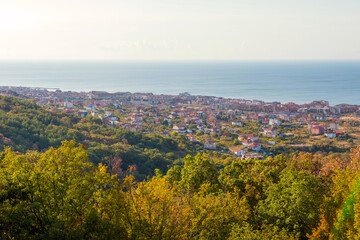 Aerial view to the sea resort Sunny Beach, Bulgaria