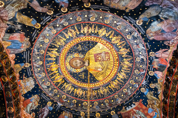 Ceiling of Bachkovo Monastery. Plovdiv Province, Bulgaria. Southeast Europe.
