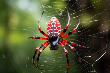 large laglaise weaver spider in the garden