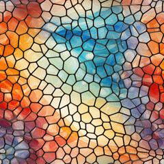 Simple Japanese Mosaic Tiles  vivid colors symmetrical seamless pattern. Perfect for posters, brochure, coupon , flyer ,ad design, wallpaper or background.