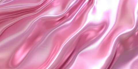 Pink fabric silk waves background. Pink soft color texture. Beautiful luxury pink background. Shiny pink texture
