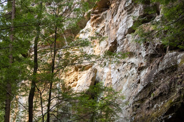 Fototapeta na wymiar Rock Formation In Hocking Hills