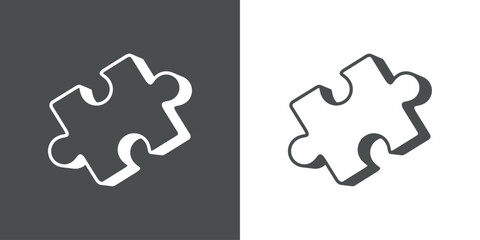 Logo rompecabezas. Pieza de puzzle 3d