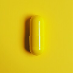 yellow pill on yellow background