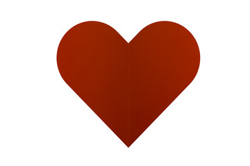 paper heart on a transparent background