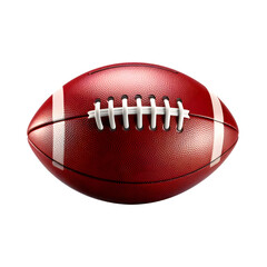 American football ball, rugby ball, on transparent background cutout - Generative AI	