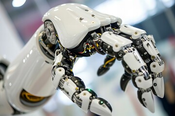 hand details of ai robot close-up, ai mechanism