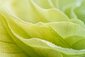 light green color leaf close-up, nature background