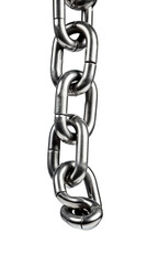 Metallic hoop chain on transparent background
